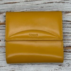 EUC Loewe W Hook Wallet Logo Leather Authentic